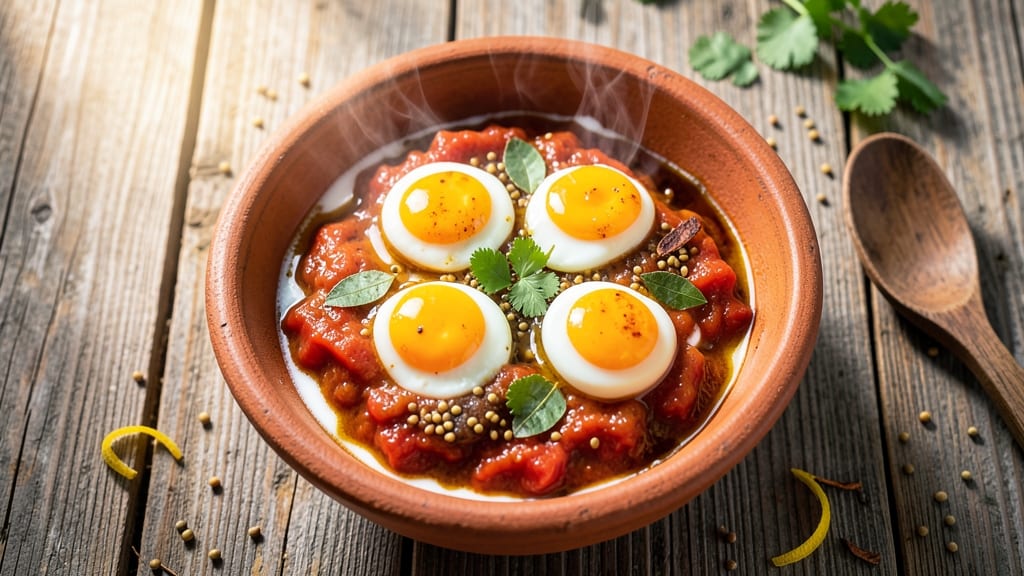 Tomato Egg Curry Recipe in Telugu: Spiced Tamarind Tang and Silky Egg Ribbons