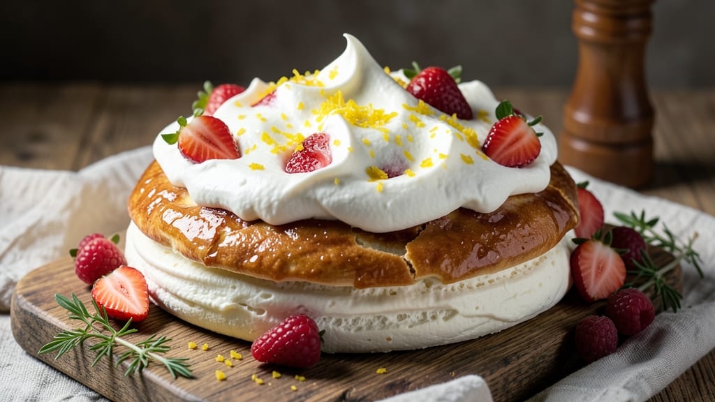 10-Egg Pavlova Recipe: Meringue Tower With Citrus-Infused Cream