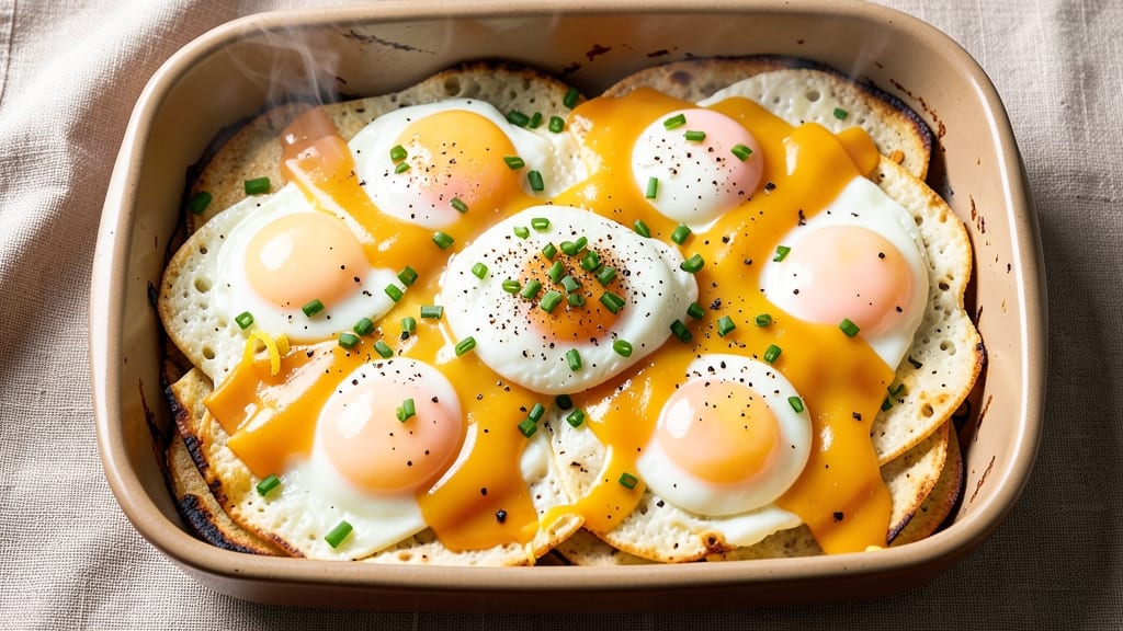 Top Rated Egg Bake Recipe: Crispy Tortilla Layers with Cheesy Yolk Magic