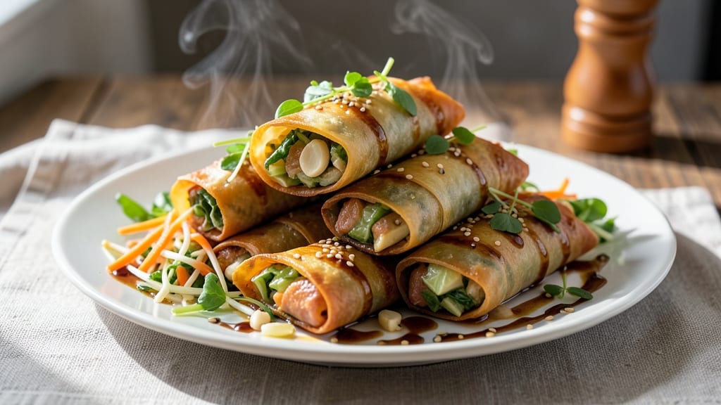 Vegetarian Egg Roll Recipe With Bean Sprouts: Crispy Wraps Stuffed With Fresh Crunch
