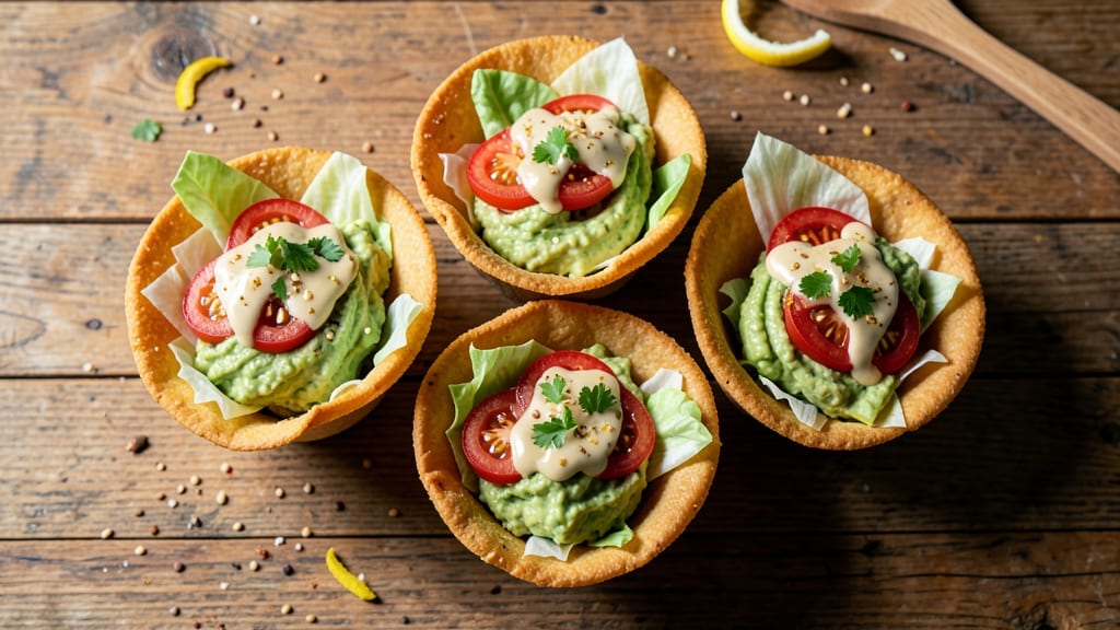 Avocado Club Egg Rolls CPK Recipe: Crispy Tortilla Cups with Cool Avocado Cream