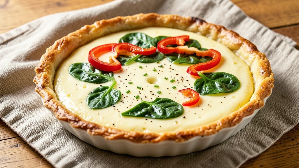 Vegetarian Egg Quiche Recipe: Crispy Crust, Fluffy Eggs, No Cheese Needed
