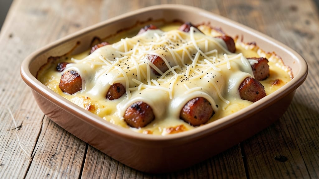 Turkey Sausage Egg Bake Recipe: Crispy Top, Runny Yolk Magic in One Pan