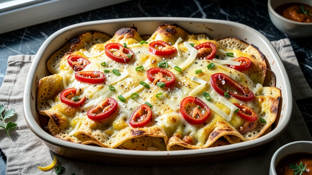 Tortilla Egg Casserole Recipe: Crispy Cups With Runny Yolk Surprise