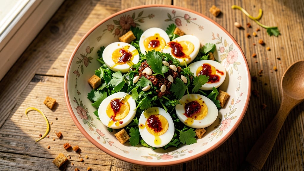 Tunisian Egg Salad Recipe: Harissa-Kissed Creaminess With Crunchy Parsley