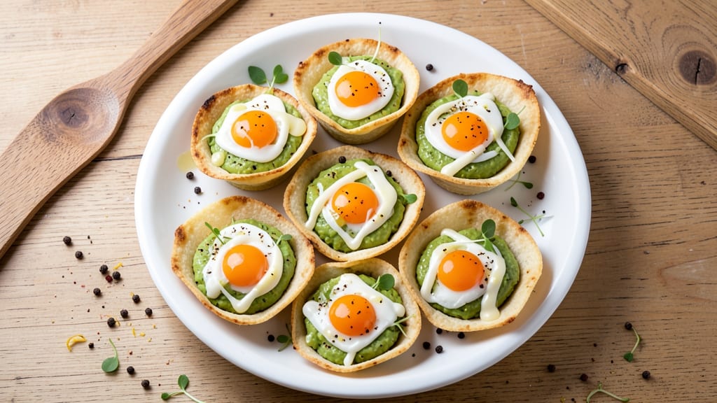 Avocado Egg Cups Recipe: Crispy Tortilla Shells With Creamy Avocado Hearts