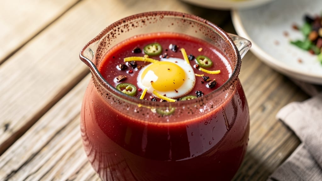 Another Broken Egg Bloody Mary Recipe: Spicy Tortilla-Crusted Yolk Magic
