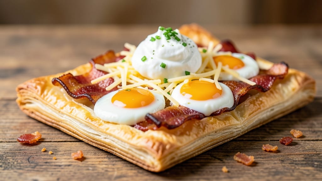Bacon and Egg Pastry Recipe: Flaky Layers Hugging Crispy Bacon Bites