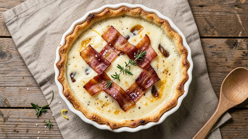 6 Egg Quiche Lorraine Recipe: Flaky Crust Hugs Smoky Bacon Bites