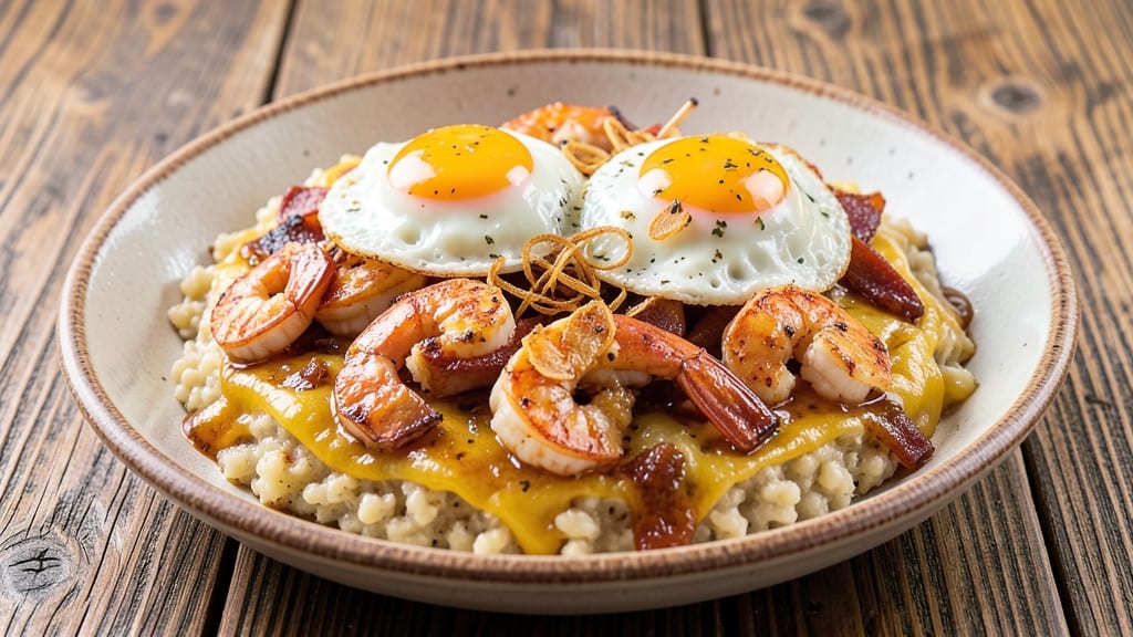 Another Broken Egg Cafe Shrimp and Grits Recipe: Smoky Cheddar and Andouille Masterpiece