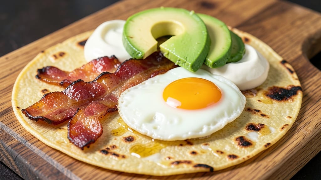 Bacon and Egg Breakfast Tacos Recipe: Crispy Tortillas With Runny Yolk Magic
