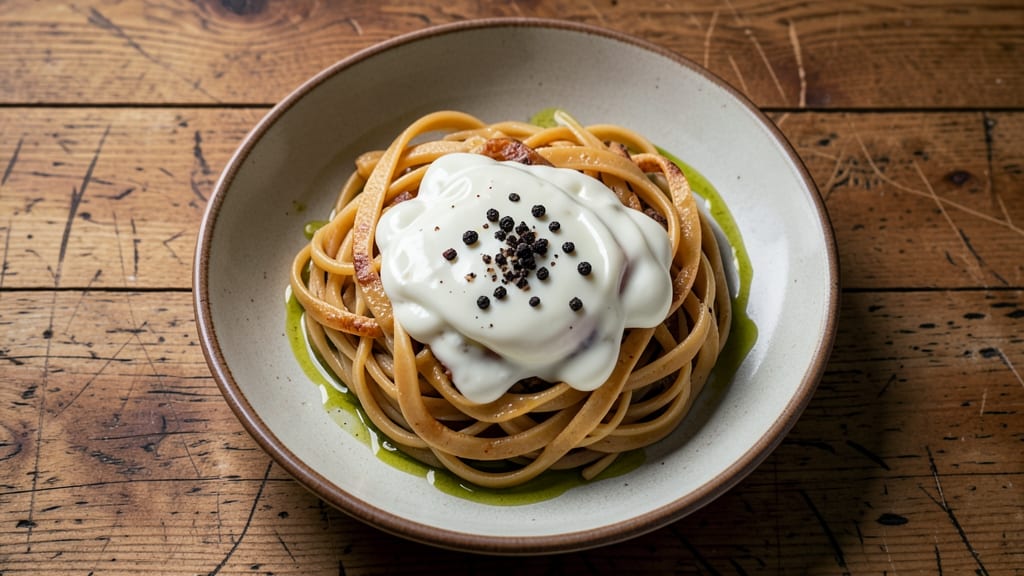 Wide Egg Noodle Pasta Recipe: Silky Egg Ribbon Swirls in Creamy Broth