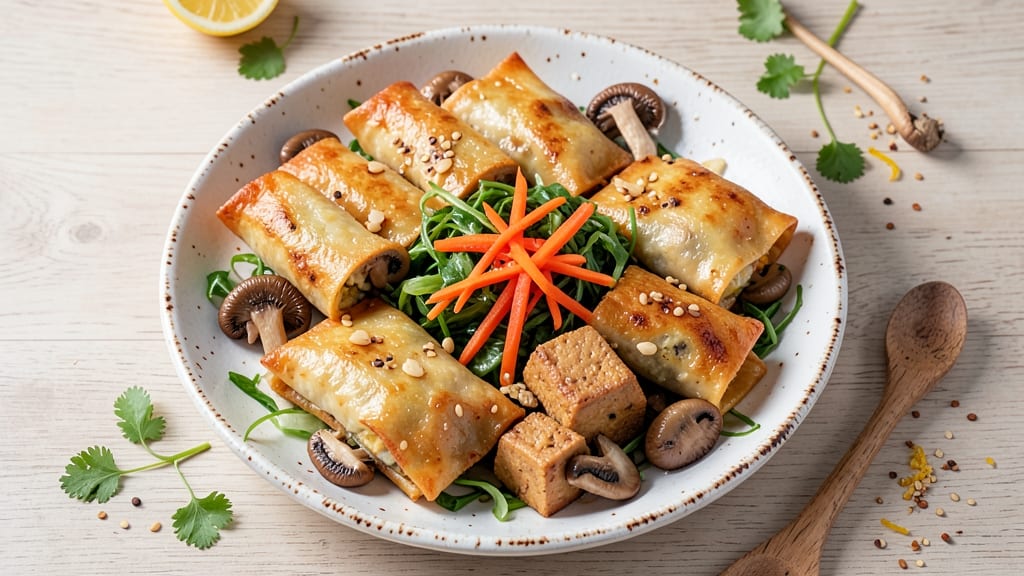 Veggie Egg Roll Recipe Air Fryer: Crispy Tortilla Cups Filled With Spiced Veggie Delight