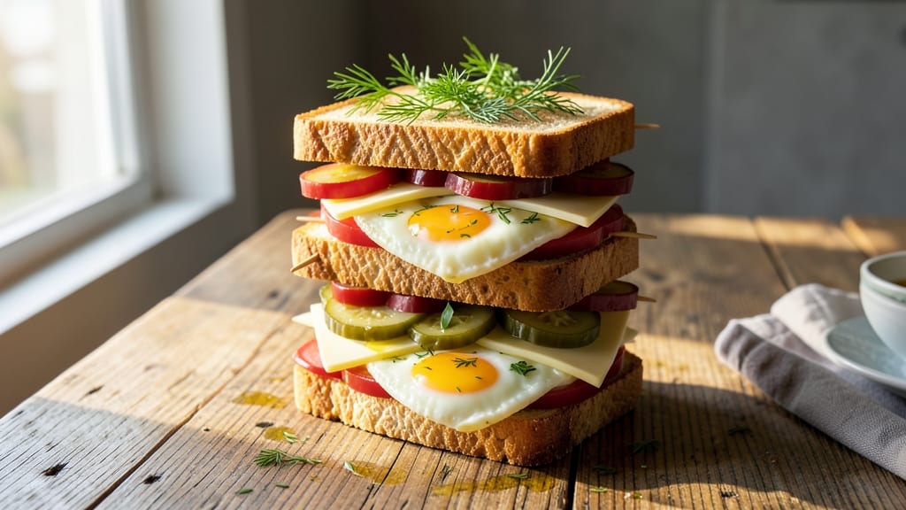 Special Egg Sandwich Recipe: Fluffy Scrambled Layers With Crunchy Pickle Twist