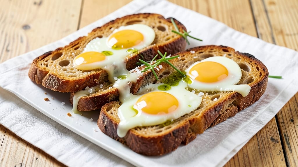 Sourdough Bread and Egg Recipe: Crispy Toast Cradles Poached Yolk Magic