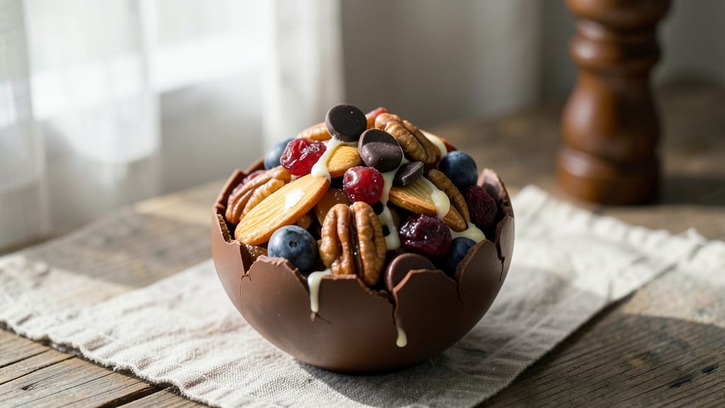 Fruit and Nut Easter Egg Recipe: Crunchy Clusters with Melty Chocolate Centers