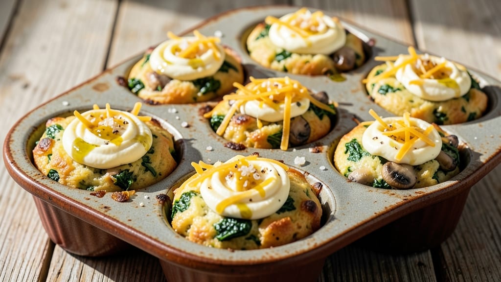 Spinach Mushroom Egg Muffins Recipe: Savory Breakfast Bites With Crispy Edges