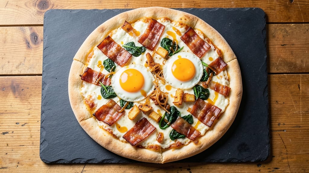 Bacon and Egg Breakfast Pizza Recipe: Crispy Crust Meets Savory Yolk Magic