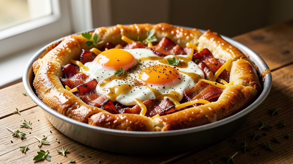 Bacon and Egg Pie Recipe New Zealand: Savory Pastry Crust With Crispy Bacon Bites