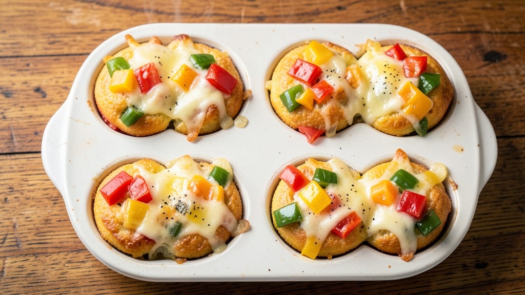 Veggie Cheese Egg Muffins Recipe: Crispy Cups With Melty Cheese and Veggie Packed Bites