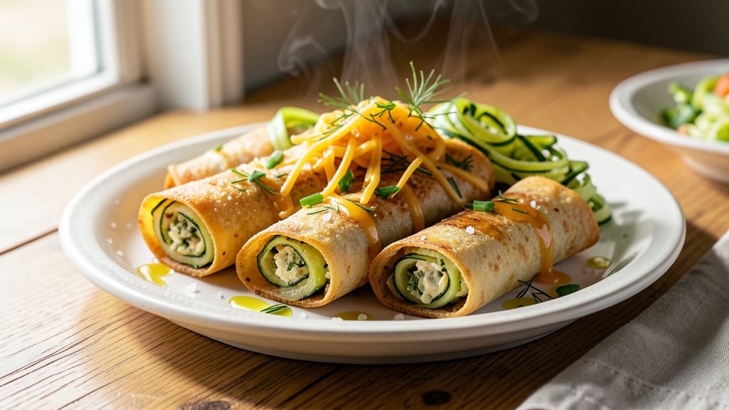 Zucchini Egg Roll Recipe: Crispy Tortilla Cups with Herb-Infused Yolk Magic