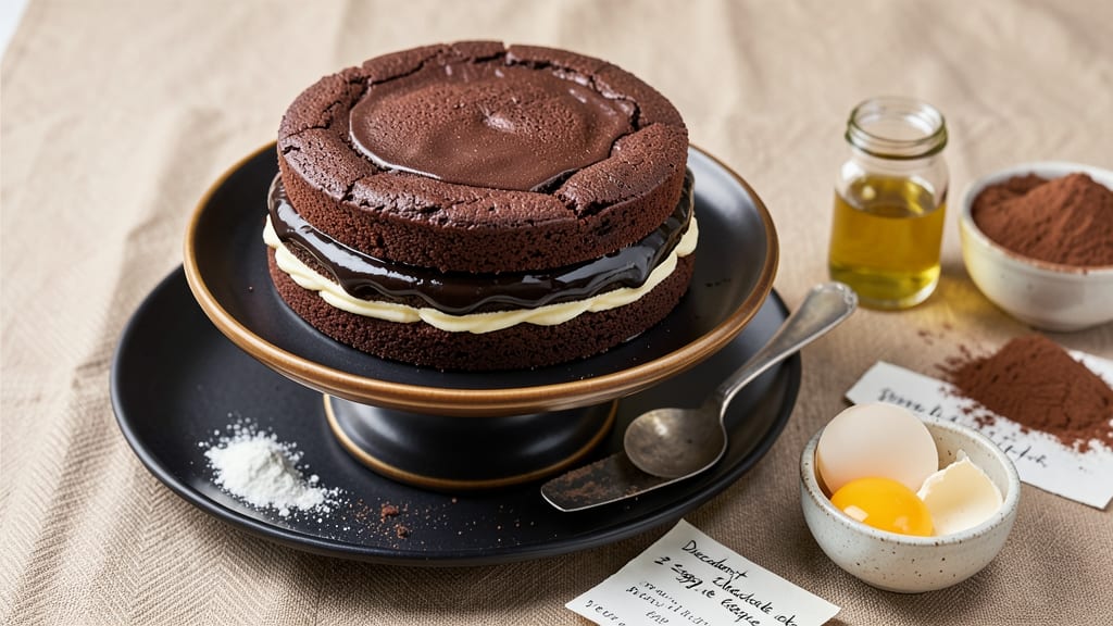 2 Egg Chocolate Cake Recipe: Dense Yet Moist Bites in One Bowl